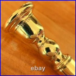 Very rare Martin large-shank trumpet mouthpiece, ca. 1900s-1910s gold plated