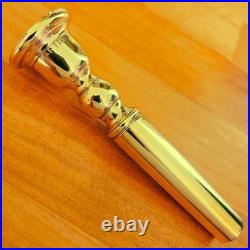 Very rare Martin large-shank trumpet mouthpiece, ca. 1900s-1910s gold plated