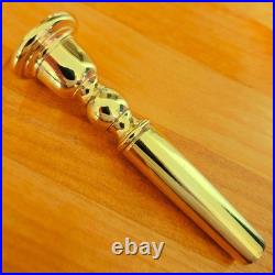 Very rare Martin large-shank trumpet mouthpiece, ca. 1900s-1910s gold plated
