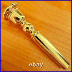 Very rare Martin large-shank trumpet mouthpiece, ca. 1900s-1910s gold plated