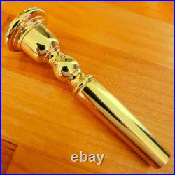 Very rare Martin large-shank trumpet mouthpiece, ca. 1900s-1910s gold plated