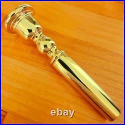 Very rare Martin large-shank trumpet mouthpiece, ca. 1900s-1910s gold plated