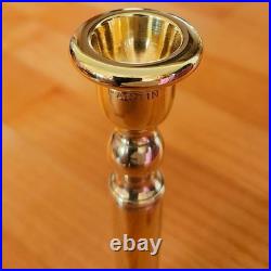 Very rare Martin large-shank trumpet mouthpiece, ca. 1900s-1910s gold plated