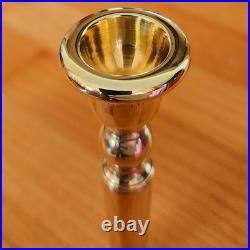 Very rare Martin large-shank trumpet mouthpiece, ca. 1900s-1910s gold plated