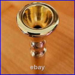 Very rare Martin large-shank trumpet mouthpiece, ca. 1900s-1910s gold plated
