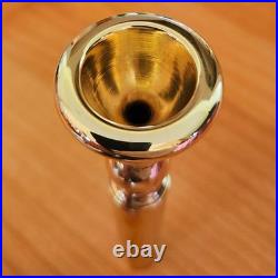 Very rare Martin large-shank trumpet mouthpiece, ca. 1900s-1910s gold plated