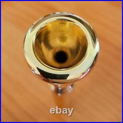Very rare Martin large-shank trumpet mouthpiece, ca. 1900s-1910s gold plated