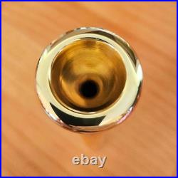 Very rare Martin large-shank trumpet mouthpiece, ca. 1900s-1910s gold plated