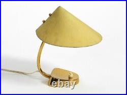 Very rare Mid Century brass table lamp with fabric shade by J. T. Kalmar Austria