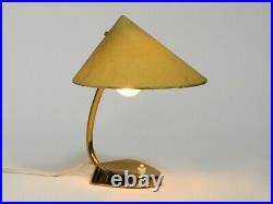 Very rare Mid Century brass table lamp with fabric shade by J. T. Kalmar Austria