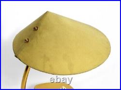 Very rare Mid Century brass table lamp with fabric shade by J. T. Kalmar Austria