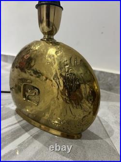 Very rare Pair of Scandinavian Gilt Brass Table Lamps