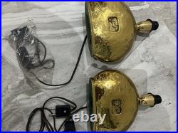 Very rare Pair of Scandinavian Gilt Brass Table Lamps