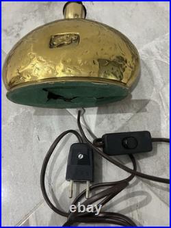 Very rare Pair of Scandinavian Gilt Brass Table Lamps