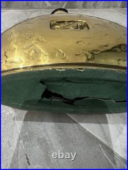 Very rare Pair of Scandinavian Gilt Brass Table Lamps