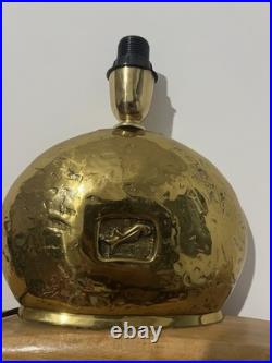 Very rare Pair of Scandinavian Gilt Brass Table Lamps
