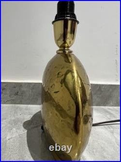 Very rare Pair of Scandinavian Gilt Brass Table Lamps