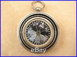 Very rare Short & Mason gimballed pocket compass with Singers Patent mop dial