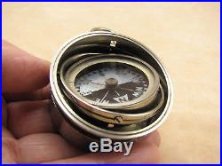 Very rare Short & Mason gimballed pocket compass with Singers Patent mop dial