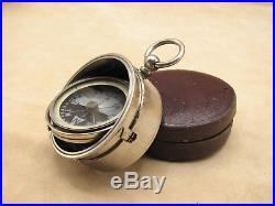 Very rare Short & Mason gimballed pocket compass with Singers Patent mop dial