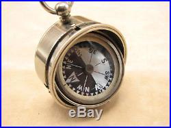 Very rare Short & Mason gimballed pocket compass with Singers Patent mop dial