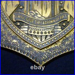 Very rare St Stephen's College 1860 Bard large brass plaque be thou faithful