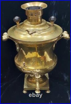 Very rare antique brass Samovar 1870s Izvolsky Ivan Nikonorovich Tula