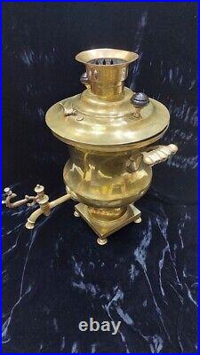 Very rare antique brass Samovar 1870s Izvolsky Ivan Nikonorovich Tula