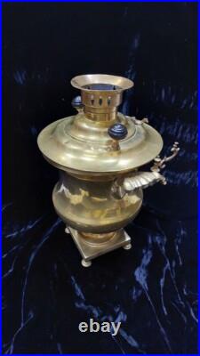 Very rare antique brass Samovar 1870s Izvolsky Ivan Nikonorovich Tula