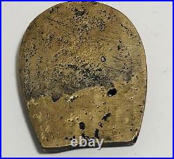 Very rare brass paperweight Trinket 2x1 1/2 Early vintage