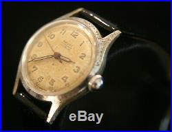 Very rare men's 1940's WWII vintage Bovet Freres 17J Swiss military wristwatch