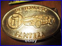 Very rare original Brass DeTomaso Pantera Vintage Belt Buckle 70s era