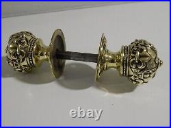 Very rare original early Victorian Brass Crown Door Knobs