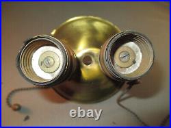 Very rare pair of early Hubbell fat-boy pull chain light sockets excellent