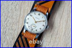 Very rare vintage mechanical watch PBEDA POLJOT early edition serviced USSR 1950