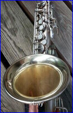 VeryRARE silver-plate 1940 Conn 6M VIII Naked Lady rolled tone hole pro alto sax