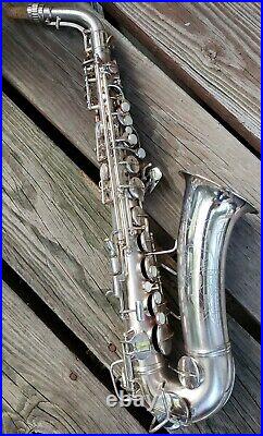 VeryRARE silver-plate 1940 Conn 6M VIII Naked Lady rolled tone hole pro alto sax