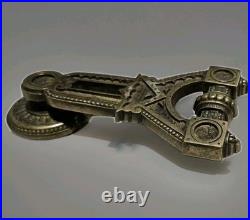 Victorian Door Knocker, geometric East Lake ornate Brass Design, Very Rare Item