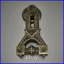 Victorian Door Knocker, geometric East Lake ornate Brass Design, Very Rare Item