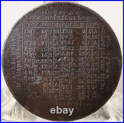 Vintage 1798 Brass Calendar Coin, P. Kempson, Birmingham, Very Nice & Very Rare