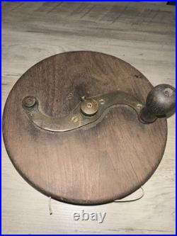 Vintage 1886 G. Ritter New York Fishing Reel Brass And Wood 7.5 Very Rare