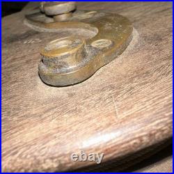 Vintage 1886 G. Ritter New York Fishing Reel Brass And Wood 7.5 Very Rare