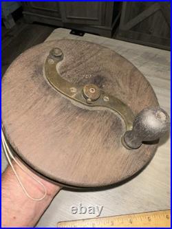 Vintage 1886 G. Ritter New York Fishing Reel Brass And Wood 7.5 Very Rare