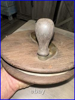 Vintage 1886 G. Ritter New York Fishing Reel Brass And Wood 7.5 Very Rare