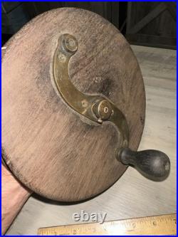 Vintage 1886 G. Ritter New York Fishing Reel Brass And Wood 7.5 Very Rare
