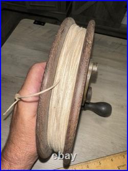 Vintage 1886 G. Ritter New York Fishing Reel Brass And Wood 7.5 Very Rare