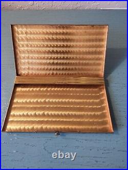 Vintage 1950's Wadsworth Brass Globe & Compass Cigarette Case-Very Rare