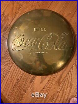 Vintage 1950s Brass 16 Coca-Cola Button Very Rare Excellent Condition Sign
