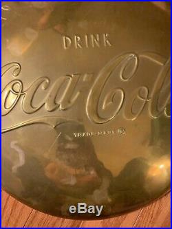 Vintage 1950s Brass 16 Coca-Cola Button Very Rare Excellent Condition Sign