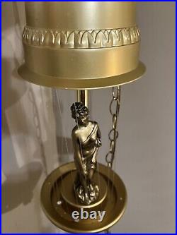 Vintage 1970s Goddess Hanging Oil Rain Lamp MCM Very Rare And Unique. Adorable